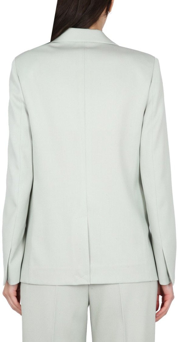Lanvin Single-Breasted Blazer With Notched Lapels Groen