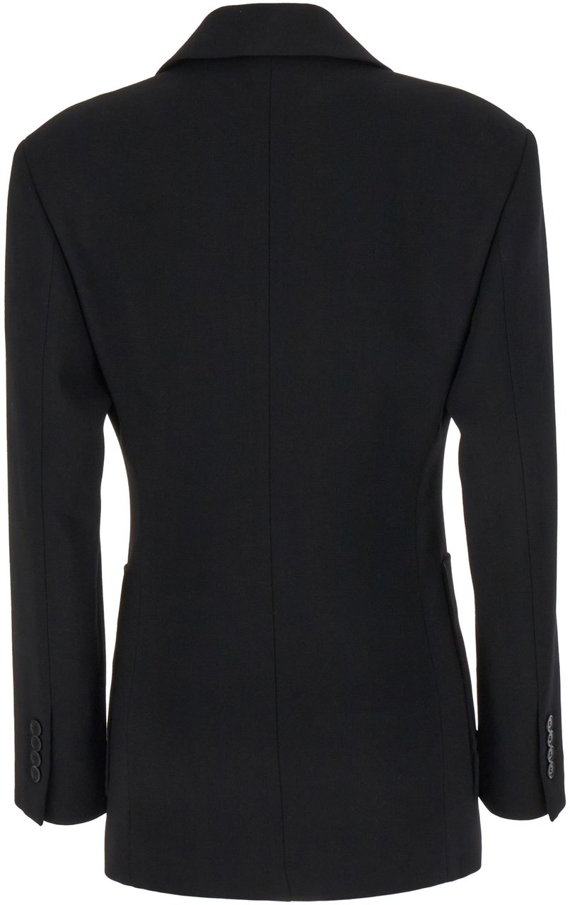 Lanvin Lanvin Black stretch wool blend blazer Zwart