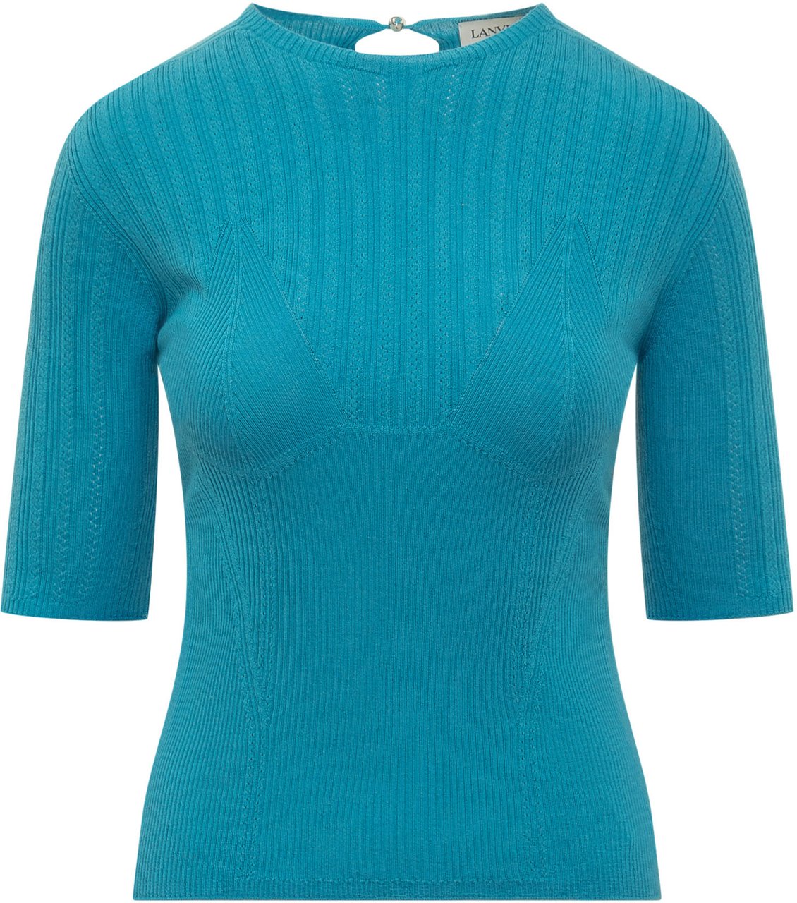 Lanvin Top Maniche Corte Blauw