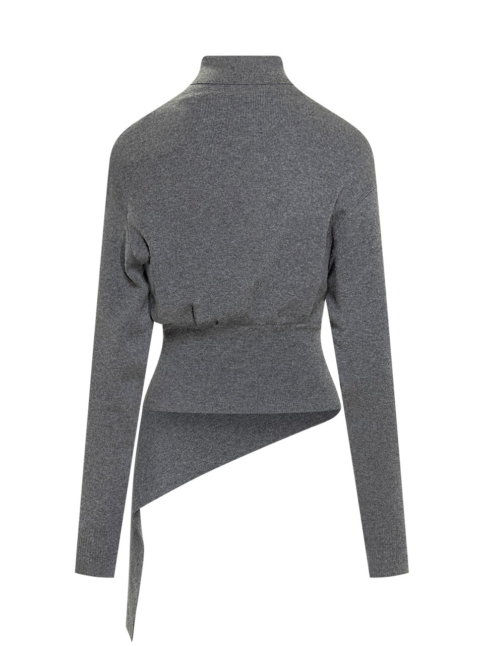 Lanvin Maglia Grigia Asimmetrica con Spilla di Lanvin Grijs