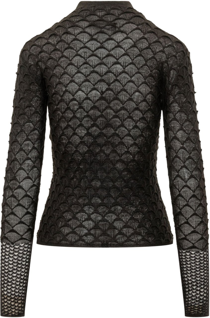 Lanvin Maglia a Girocollo con Apertura Posteriore Donkergrijs