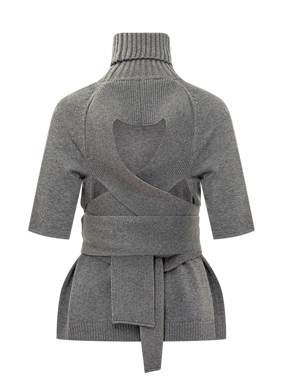Lanvin Maglia Grigia a Maniche Corte con Cintura di Lanvin Grijs