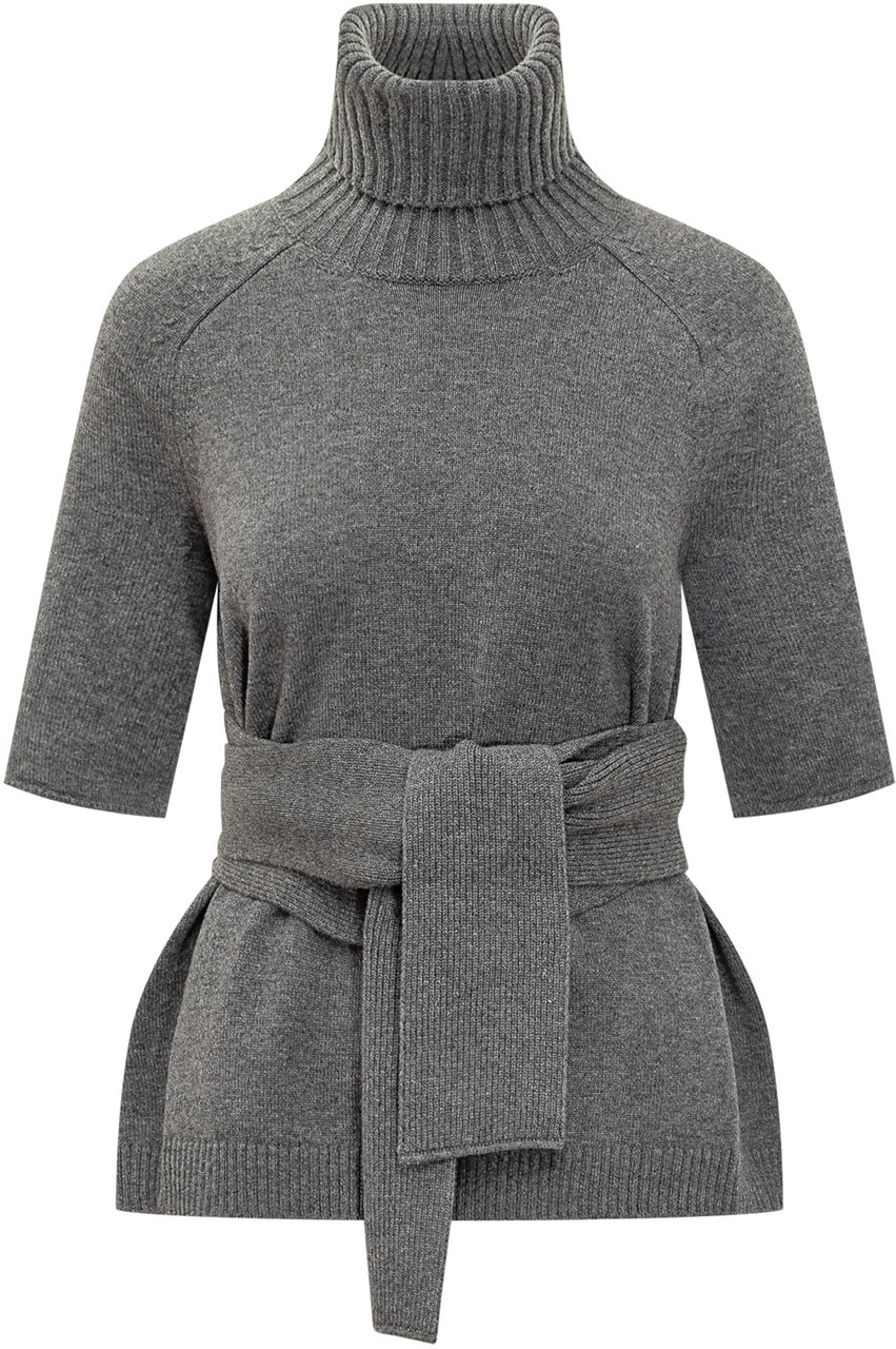 Lanvin Maglia Grigia a Maniche Corte con Cintura di Lanvin Grijs