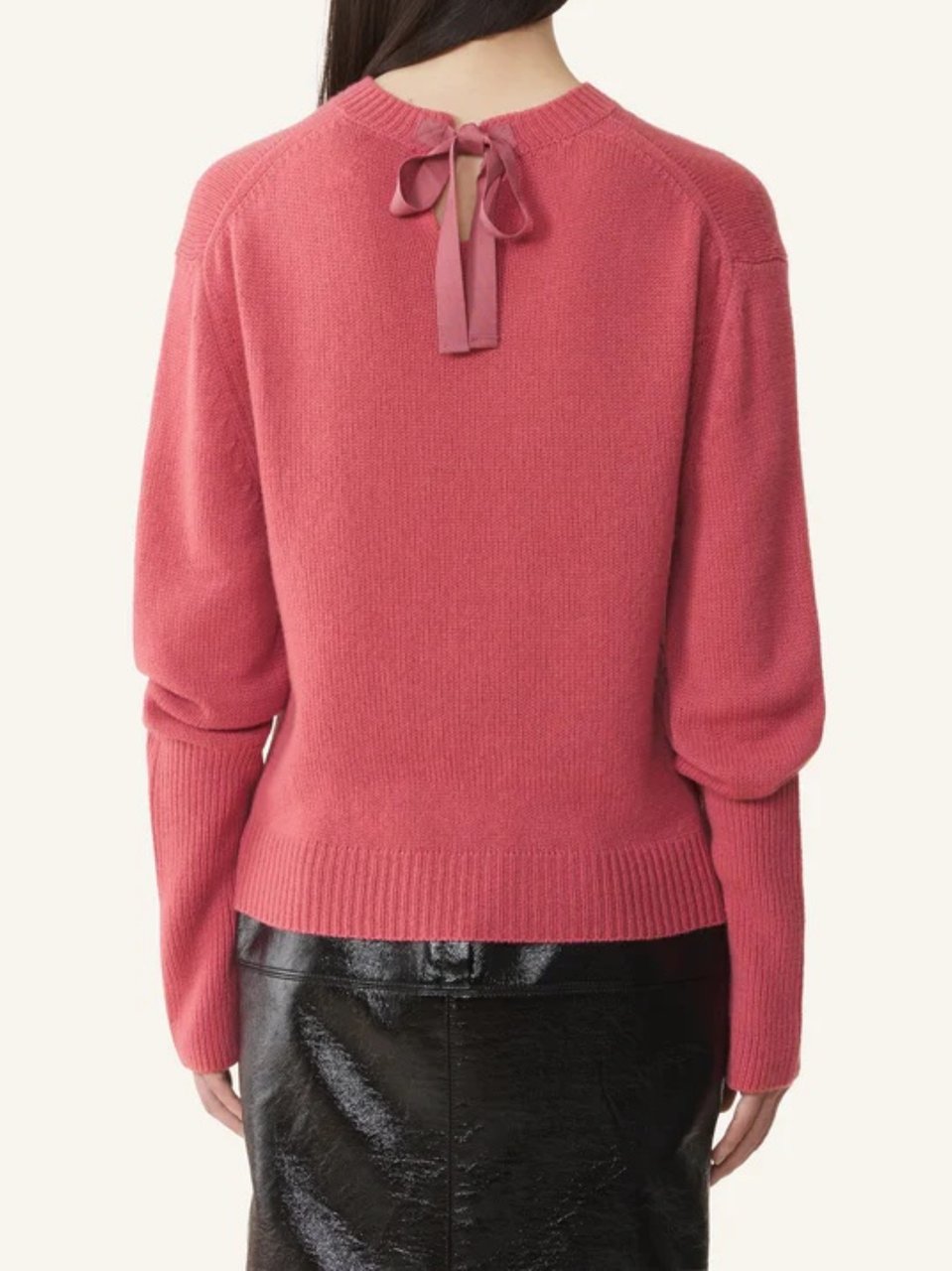 Lanvin Gros-Grain Knot Detail Cashmere Jumper Roze