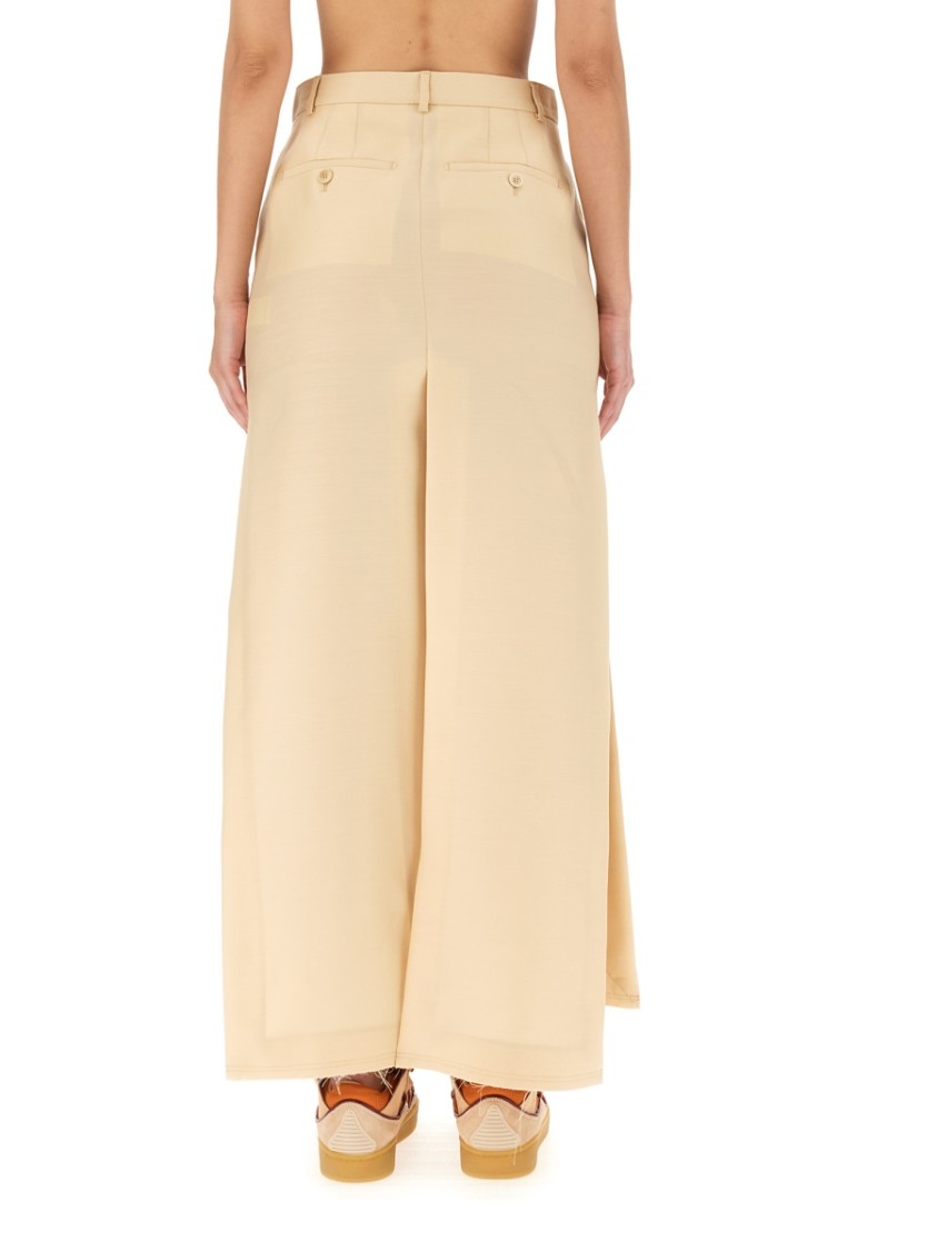 Lanvin Floor-Length Tailored Skirt With Concealed Closure Neutraal