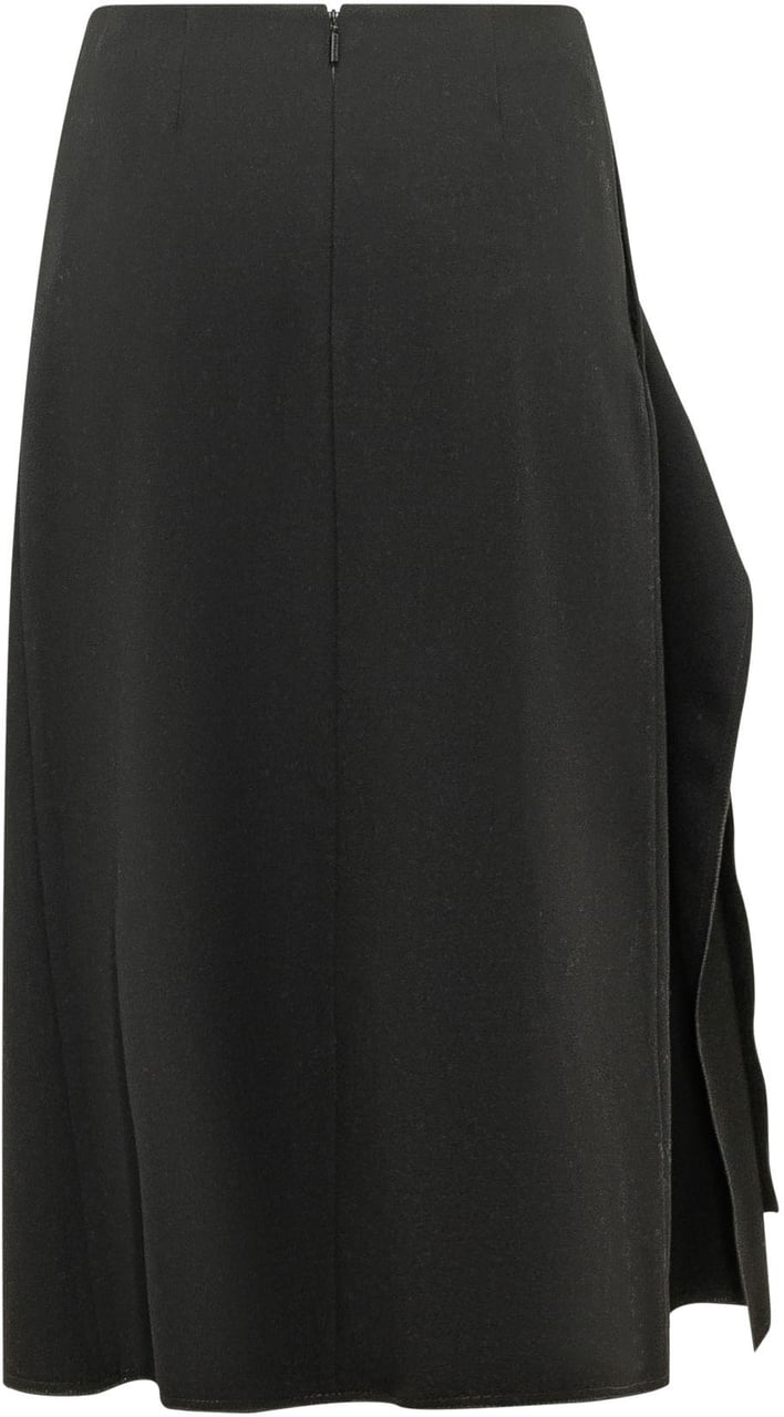 Lanvin Gonna Midi Drappeggiata Zwart