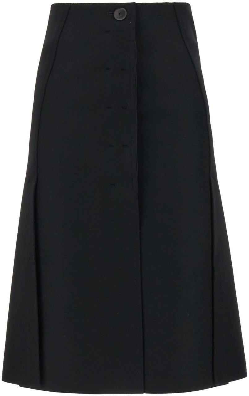 Lanvin Lanvin Black wool blend skirt Zwart