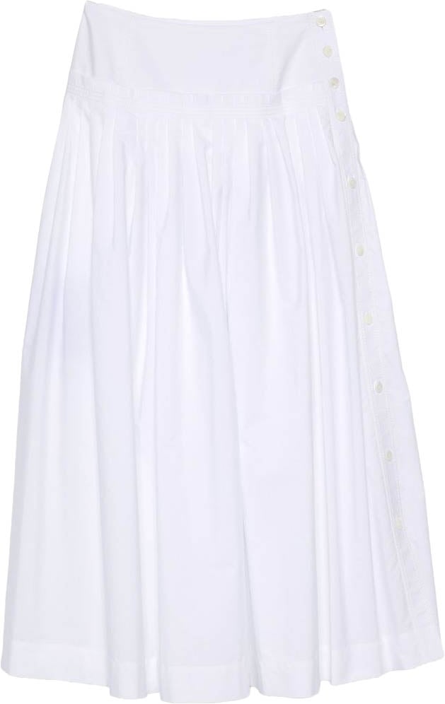 Lanvin Midi Skirt With Side Button Closure Wit