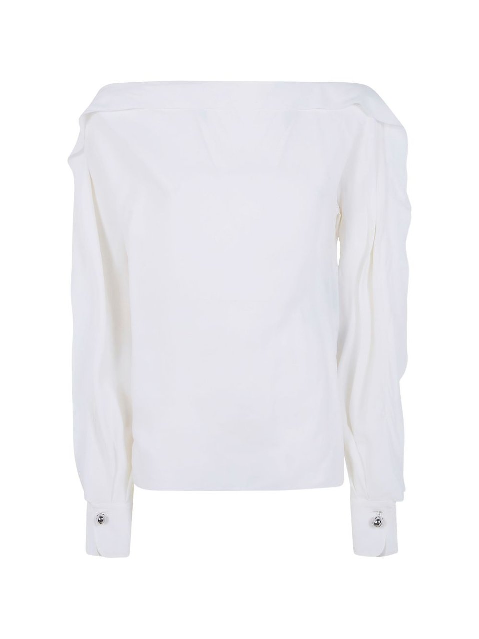 Lanvin Off-The-Shoulder Top With Ruffled Sleeves Wit