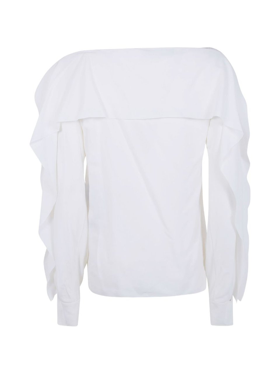 Lanvin Off-The-Shoulder Top With Ruffled Sleeves Wit
