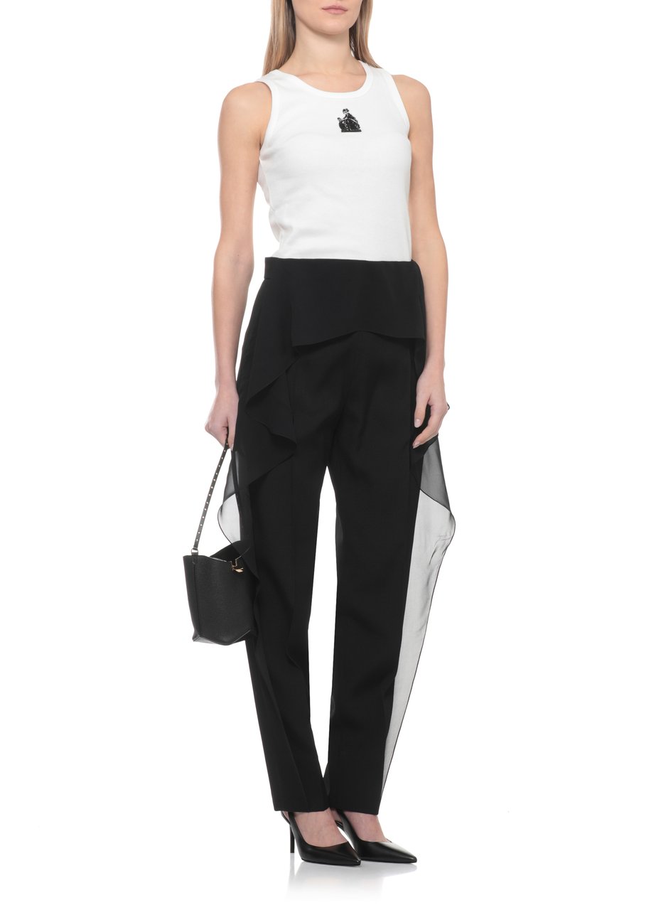 Lanvin White Embellished Sleeveless Tank Top Wit