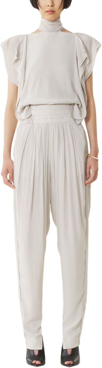 Lanvin Top Blanc Casse Beige