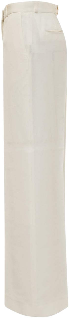 Lanvin Pantalone in Seta e Lana Vergine Wit