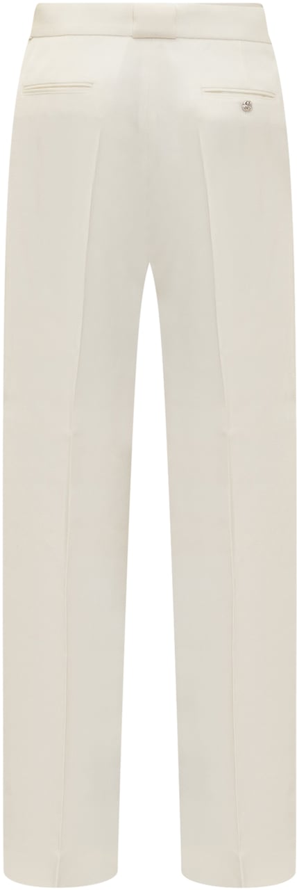 Lanvin Pantalone in Seta e Lana Vergine Wit