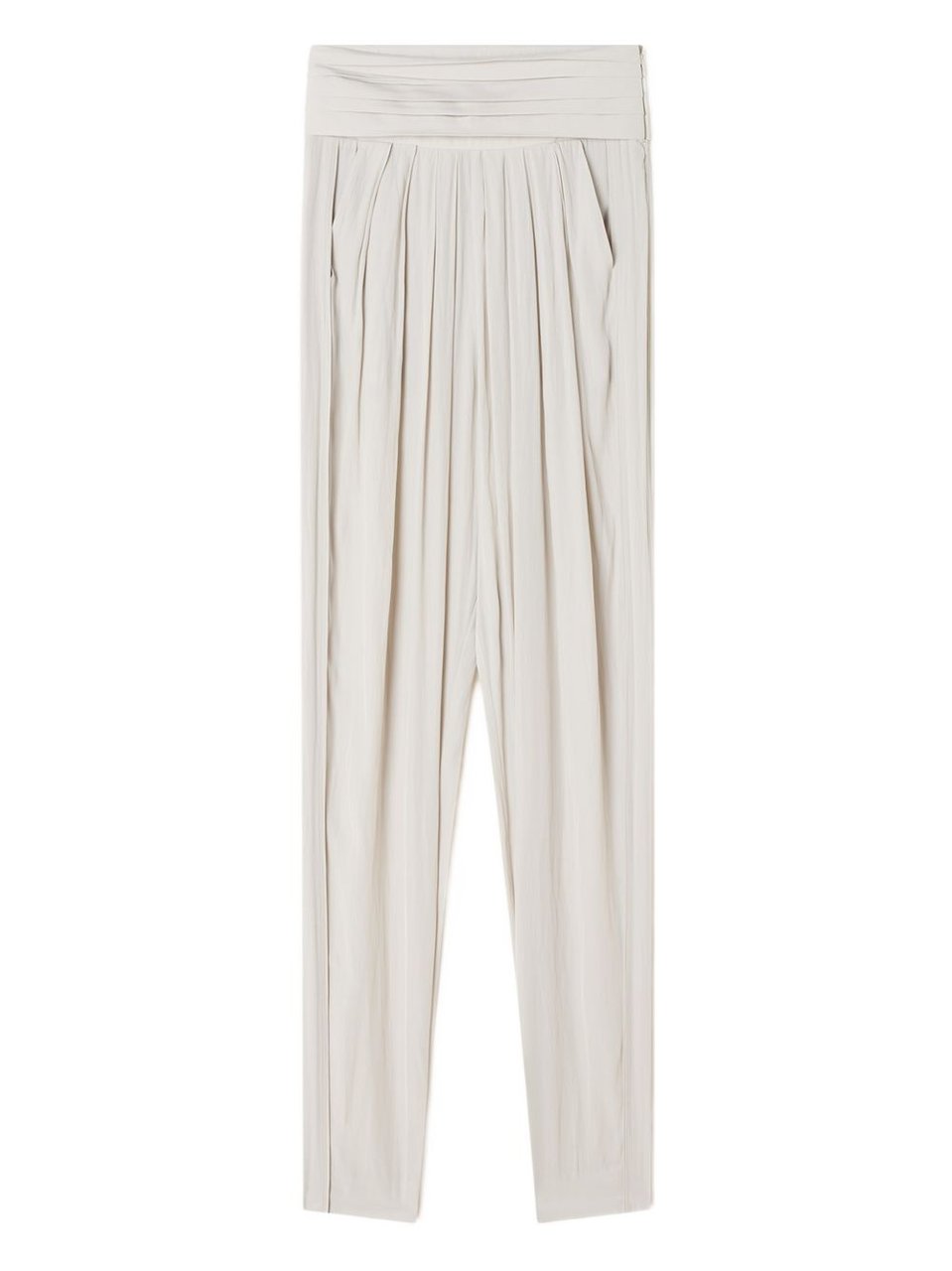 Lanvin High-Waisted Trousers with Pleated Detailing and Side Pockets Wit