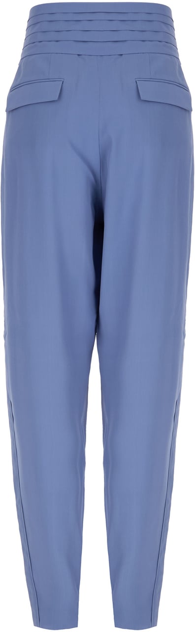 Lanvin Cerulean blue viscose blend pants Blauw