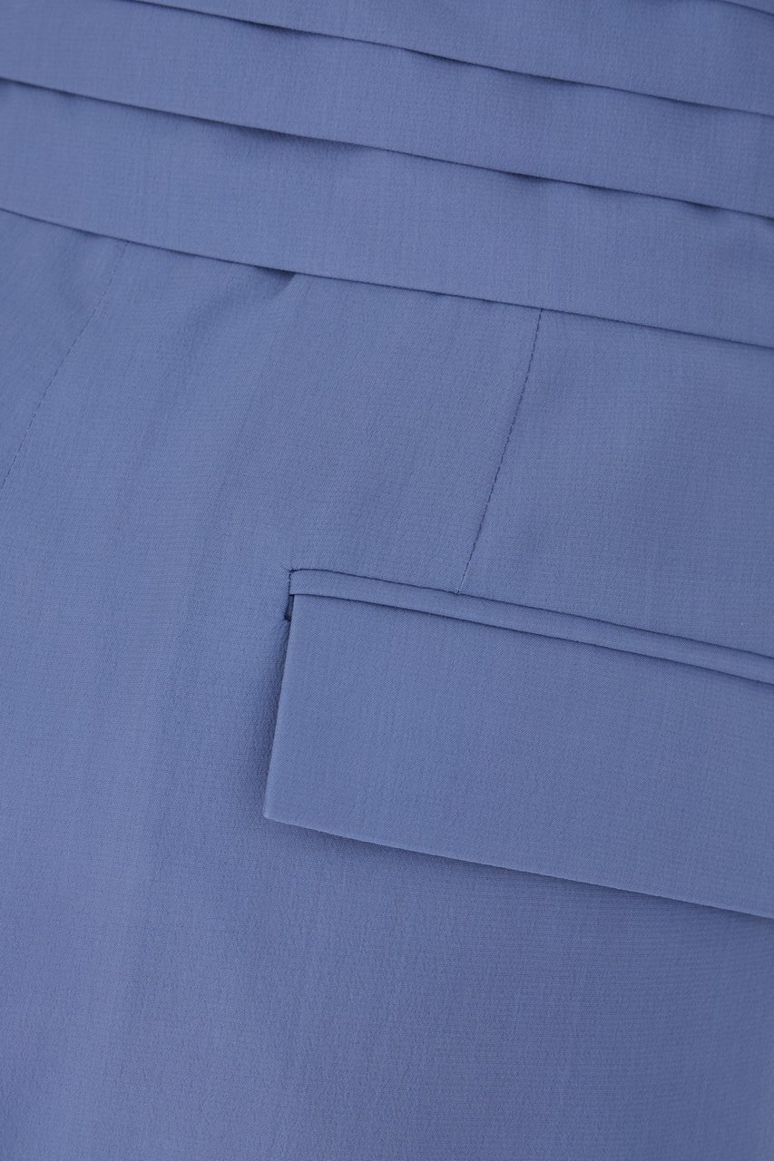 Lanvin Cerulean blue viscose blend pants Blauw