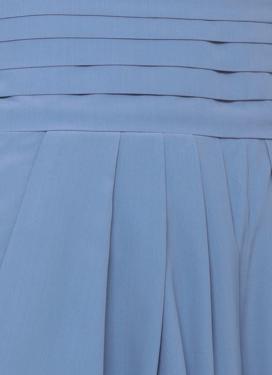 Lanvin Blue Silk-Blend Flap Pocket Pants Blauw
