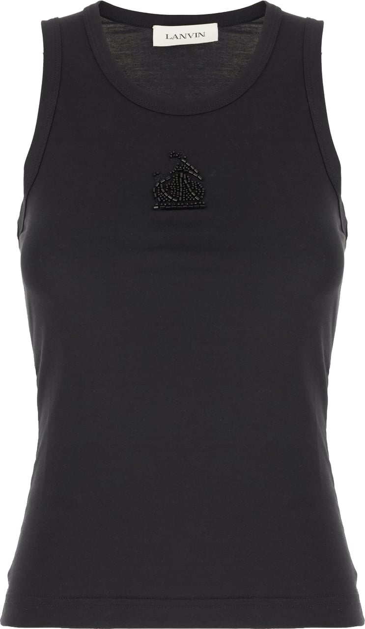 Lanvin Black cotton top Zwart