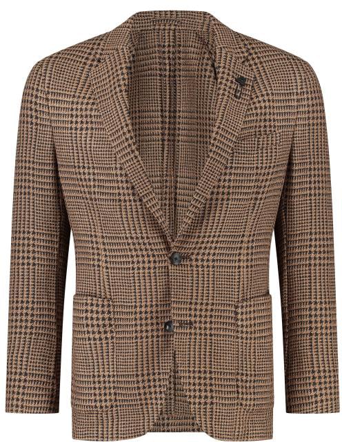 Lardini Man Jacket Dyed Drop  Reg Bruin