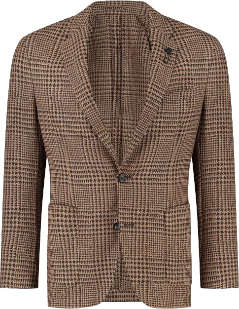 Lardini Man Jacket Dyed Drop Reg Bruin