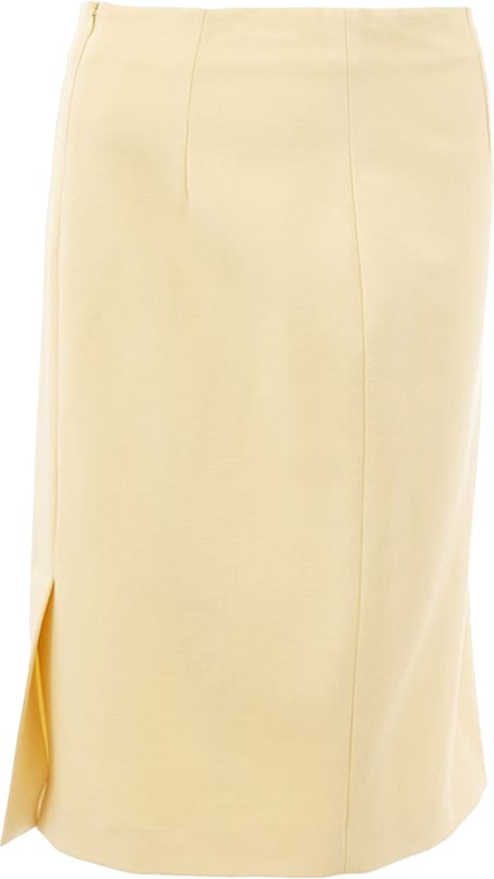 Lardini Yellow Pencil Skirt Divers