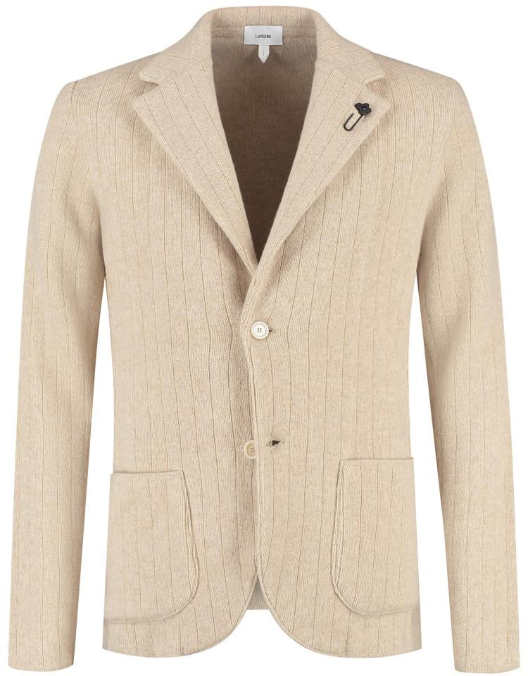 Lardini Man Knitted Jacket Beige