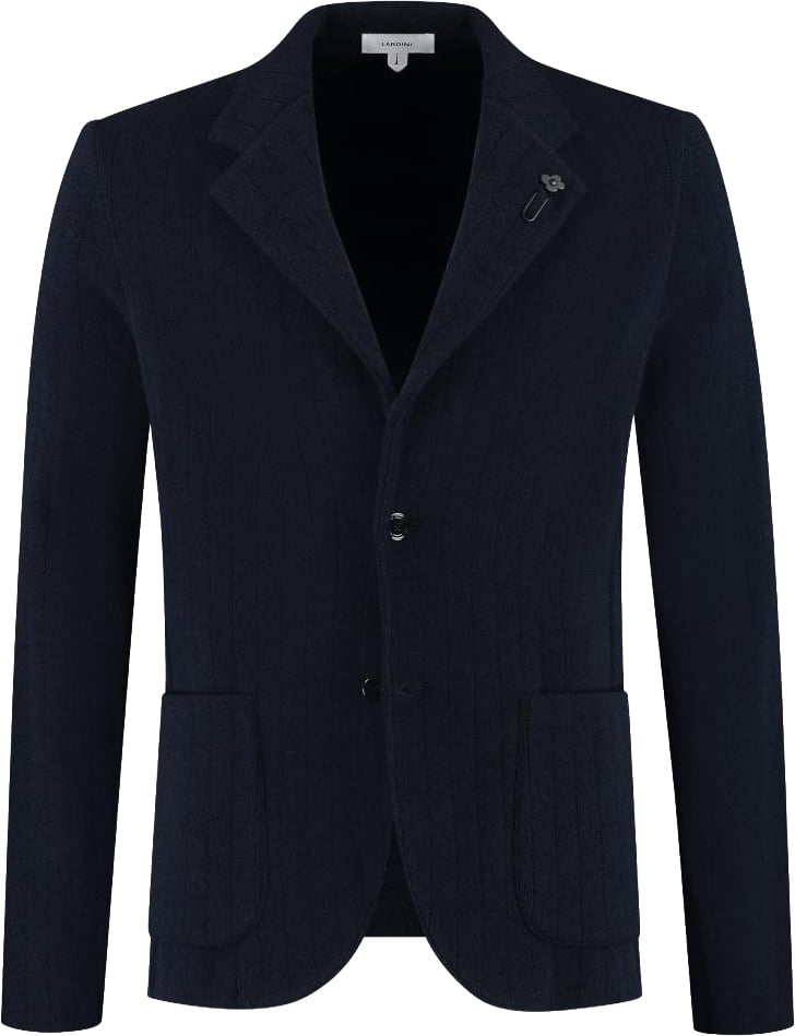 Lardini Man Knitted Jacket Blauw
