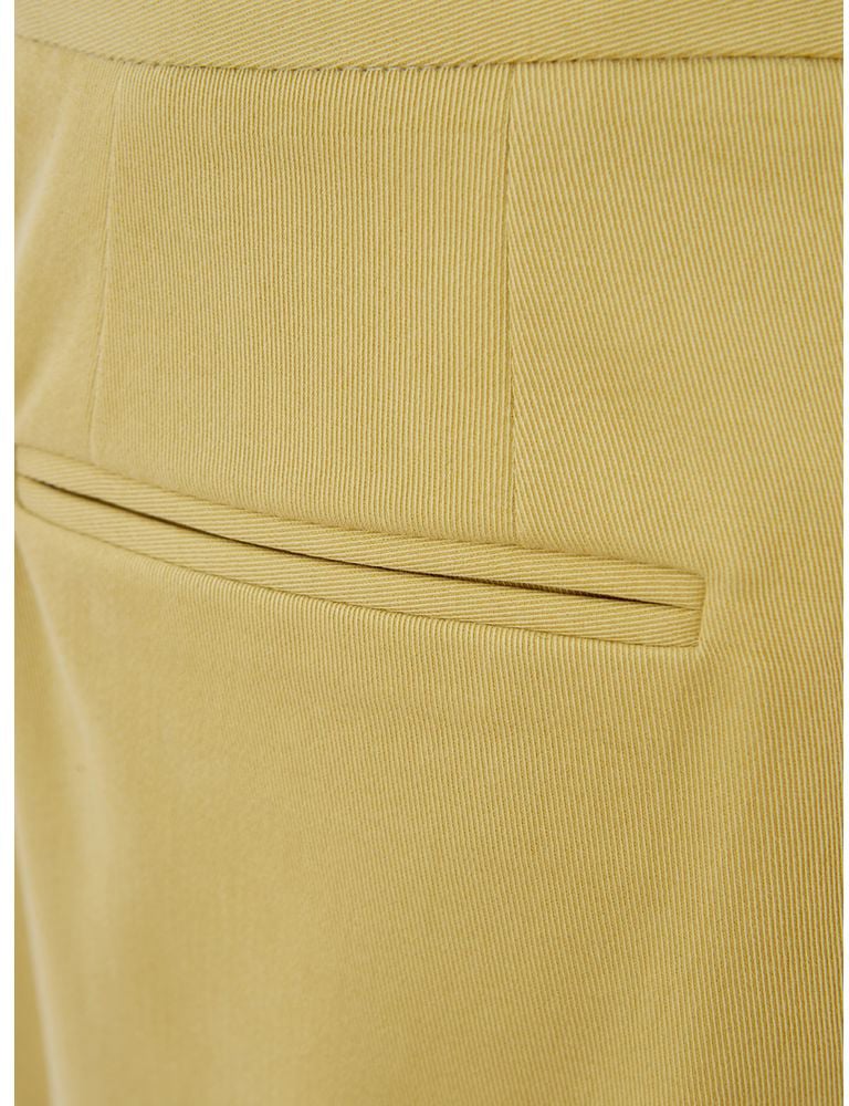 Lardini Gold Cotton Casual Pants Goud