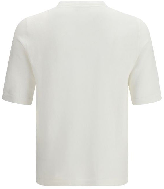 Lardini Lardini White Linen T-Shirt Wit