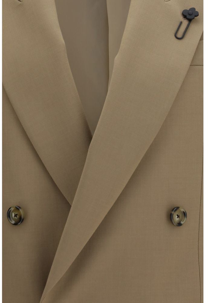 Lardini Beige Wool Oves Aries Blazer Beige