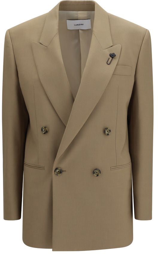 Lardini Beige Wool Oves Aries Blazer Beige
