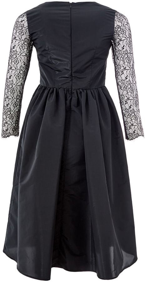 Lardini Black Polyester Cocktail Dress Zwart