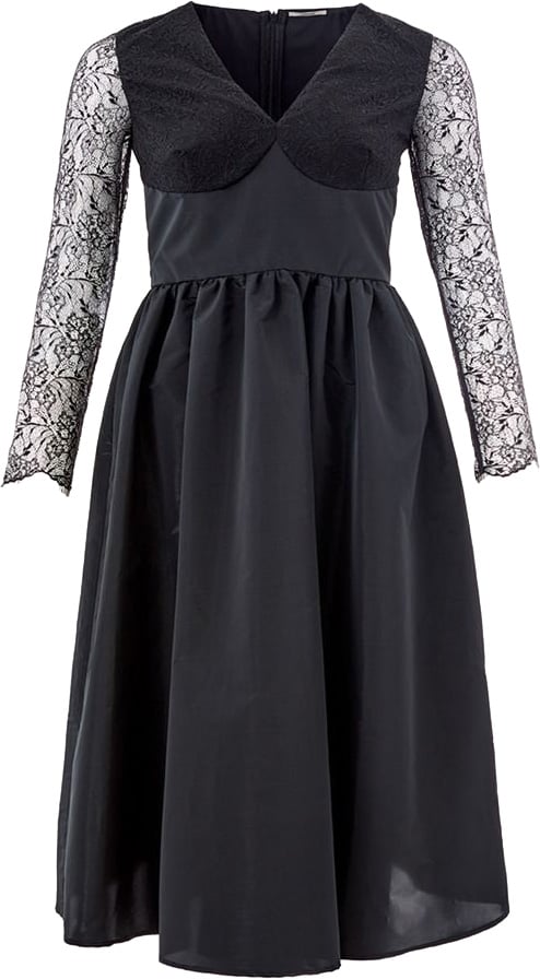 Lardini Black Polyester Cocktail Dress Zwart