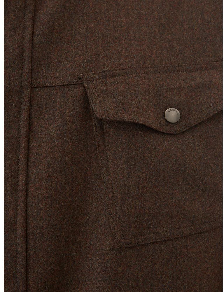 Lardini Blue Wool Coat Blauw