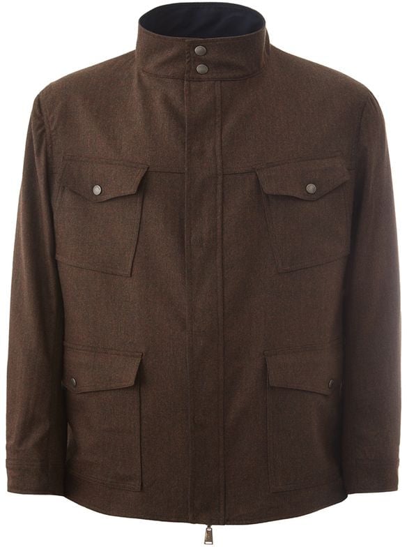 Lardini Blue Wool Coat Blauw