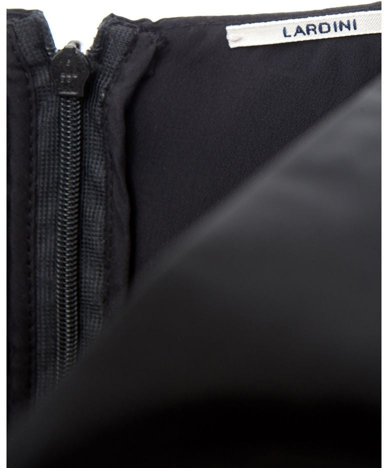 Lardini Black Polyester Cocktail Dress Zwart