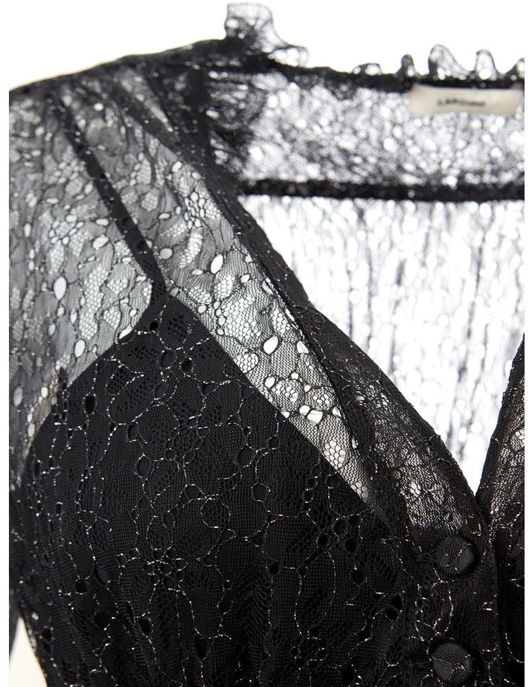 Lardini Black Nylon Casual Dress Zwart