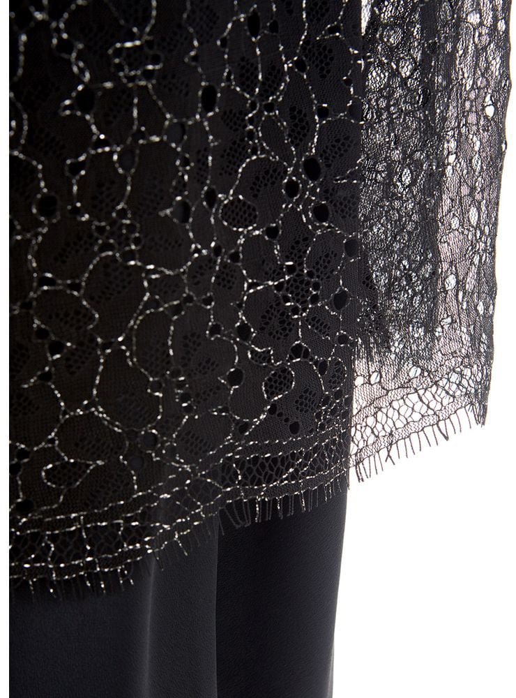Lardini Black Nylon Casual Dress Zwart