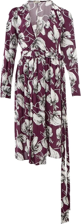 Lardini Purple Viscose Casual Dress Paars