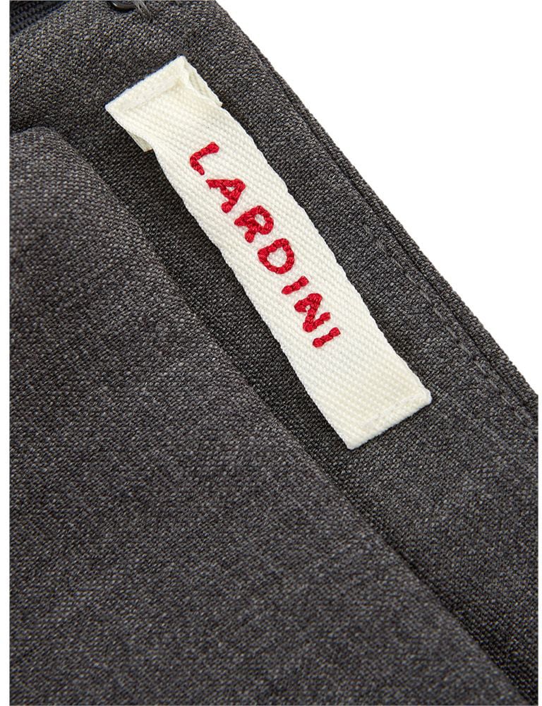 Lardini Gray Wool Midi Skirt Grijs
