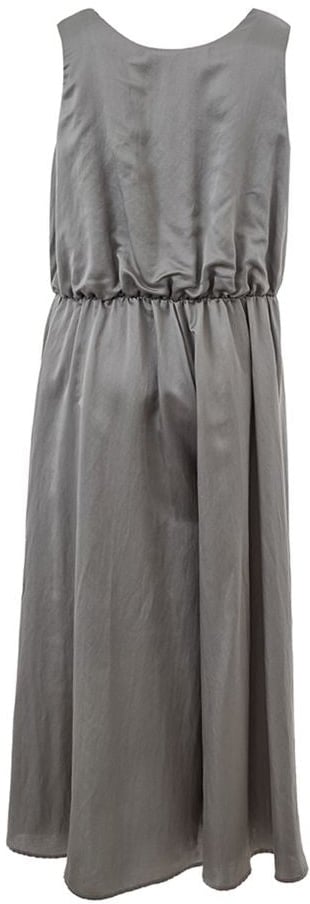 Lardini Gray Silk Casual Dress Grijs