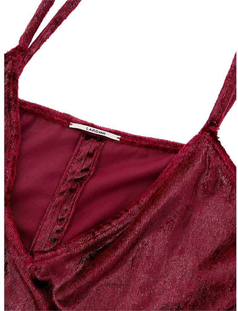Lardini Bordeaux Polyester Cocktail Dress Maroon