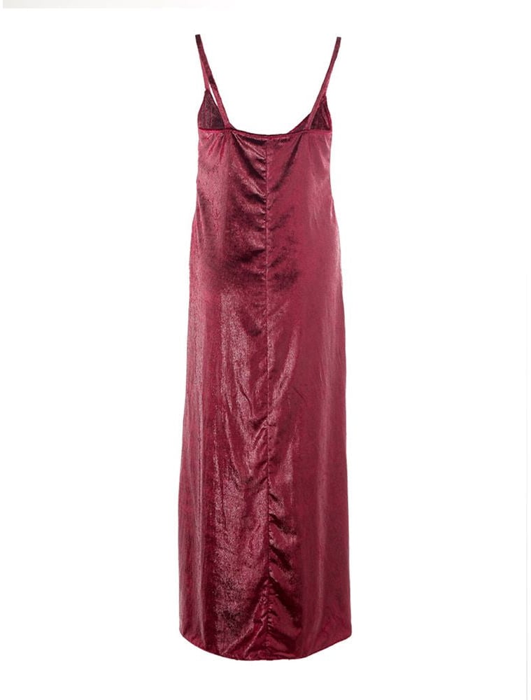 Lardini Bordeaux Polyester Cocktail Dress Maroon