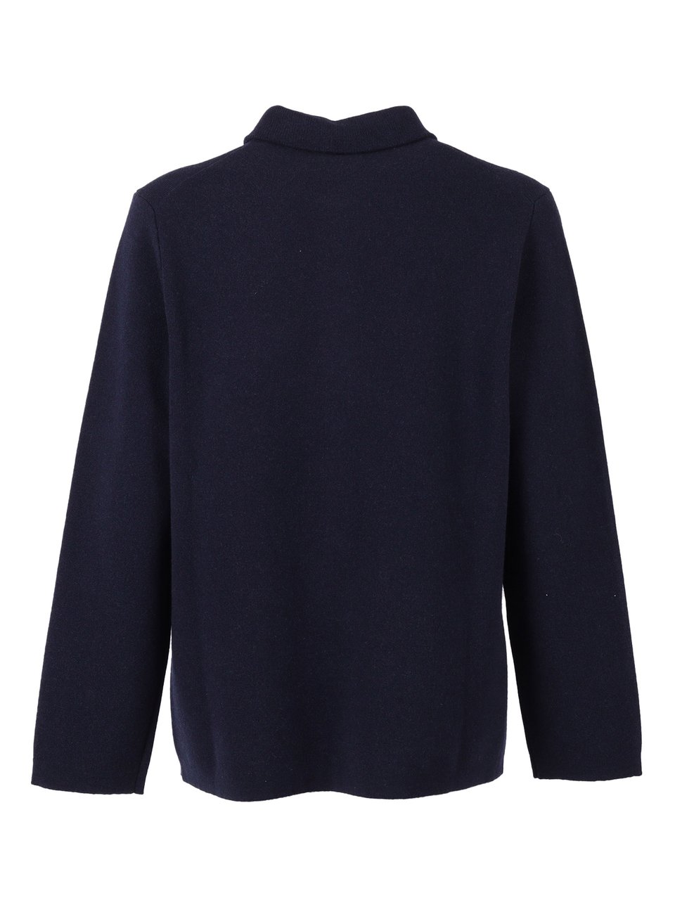 Lardini Button-Up Wool Jacket with Classic Collar and Minimalist Design Zwart