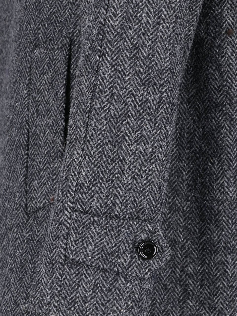 Lardini Mid-Length Wool Coat With Classic Collar And Button Closure Grijs