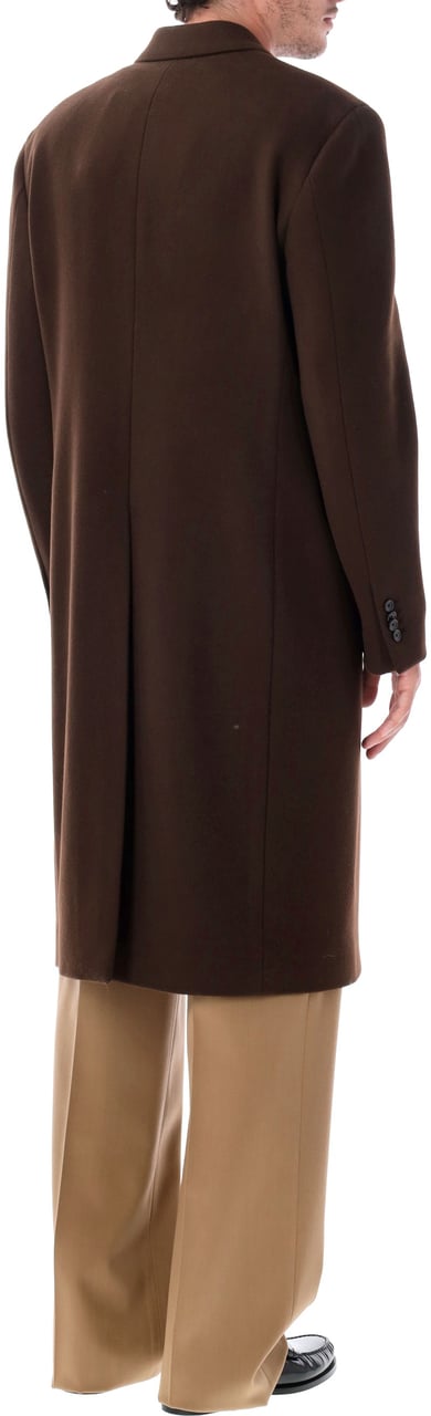 Lardini Double Breast Coat Marrone Bruin