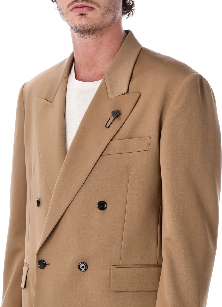 Lardini Feeling Blazer Doppio Petto Beige Beige