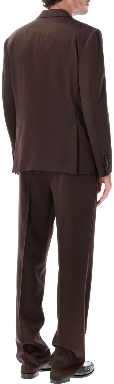 Lardini Suit Blazer Doppio Petto Pant Fondo 23Cm Marrone Bruin