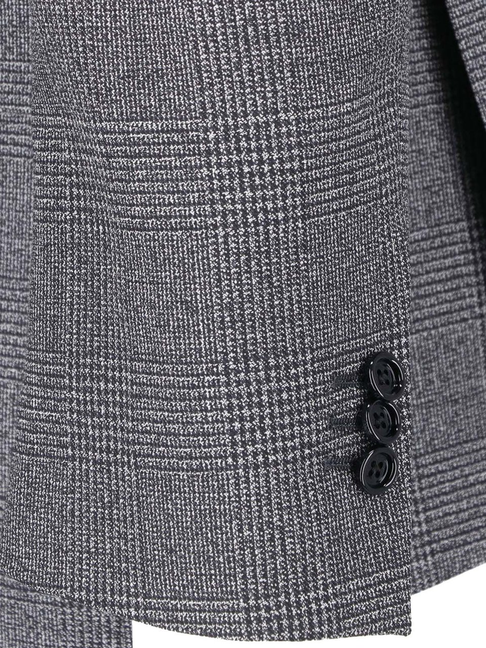 Lardini Grey Pied De Poule Double Breasted Blazer Grijs